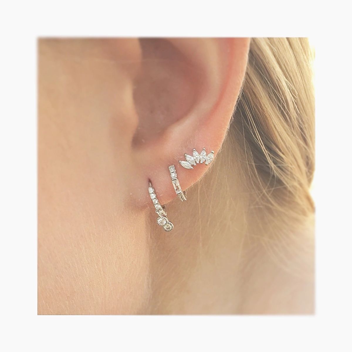 PSYCHE | Huggie - Goddess of the Soul - Sterling silver AVA Jewelry Designs