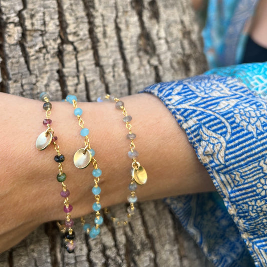 TARA Bracelet | Natural Gemstones and Gold Filled - Tourmaline AVA Jewelry Designs