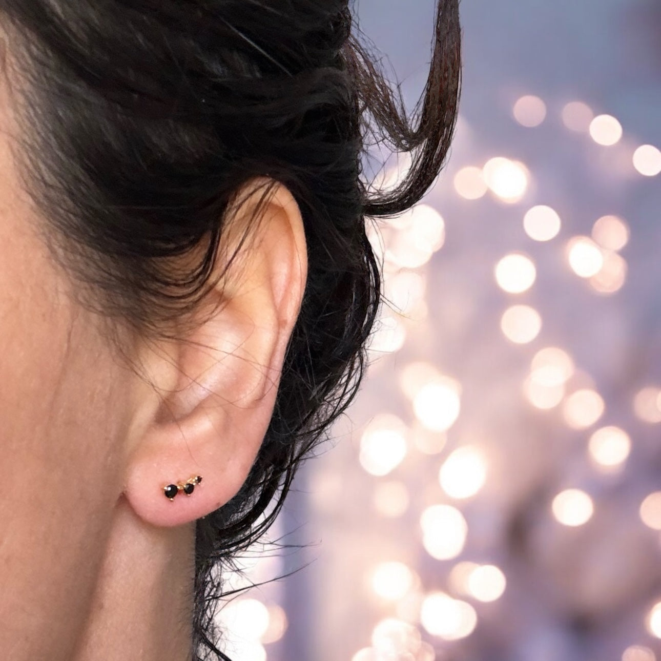 ASTERIA | Stud - Goddess of falling stars - 18k Gold plated Sterling Silver AVA Jewelry Designs