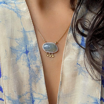 IRIS | 18Kt Gold Sapphire and Diamonds necklace